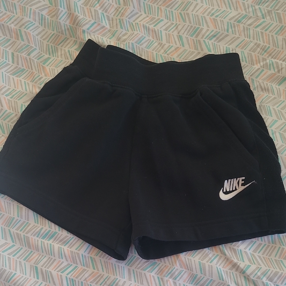 Nike Black Cotton Shorts, Little Girls Size 6X